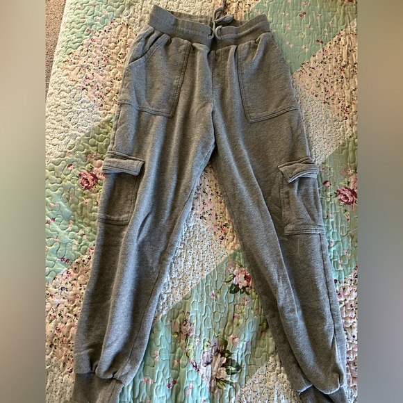 Lot 3 Pr Sweatpants H&M Forever 21 Small Medium Grey Purple Blue - Picture 3 of 12